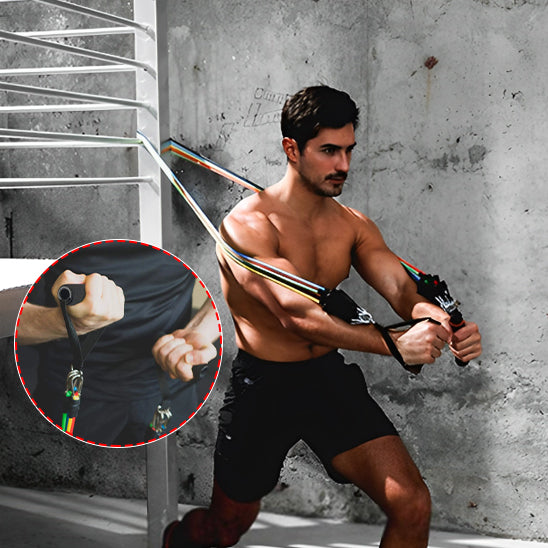 homme fait exercice musculation 