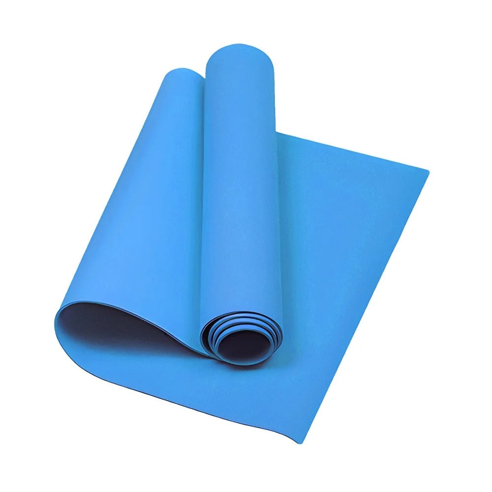 tapis bleu a demi rouler