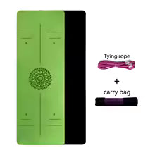 tapis vert avec attache et sac de transport 